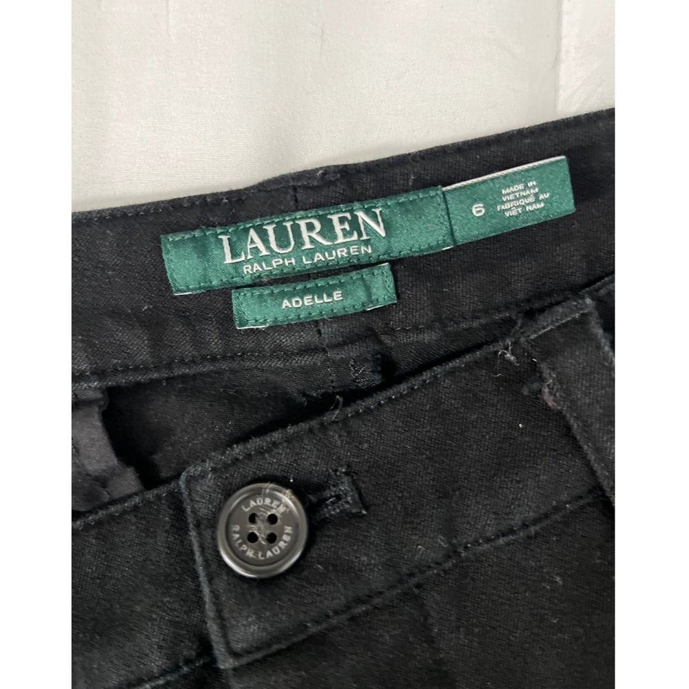 Lauren Ralph Lauren‎ Adelle Black Pants Officecore Minimalist 6 Straight Leg